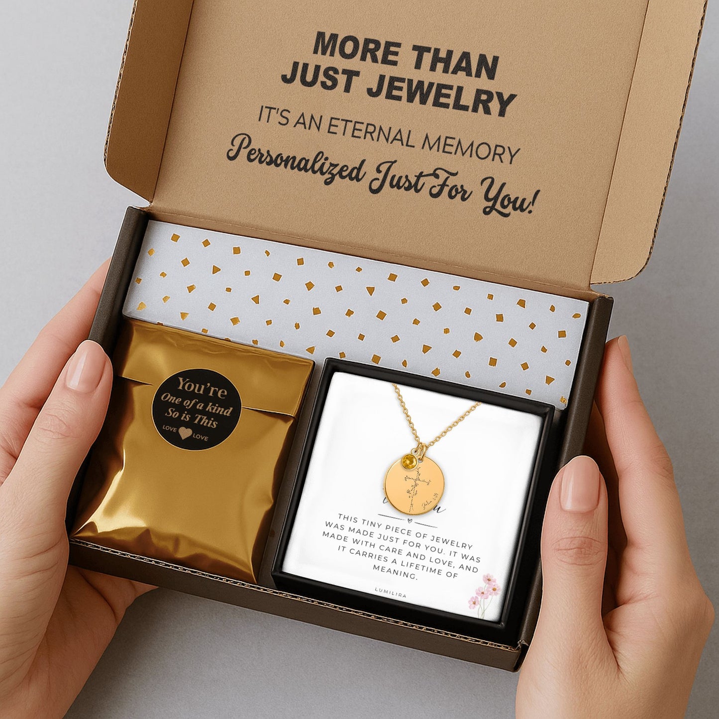 Personalized Christian Necklace for Women: Flower Cross Necklace with Birthstone, Engraved Bible Verse Religious Gift