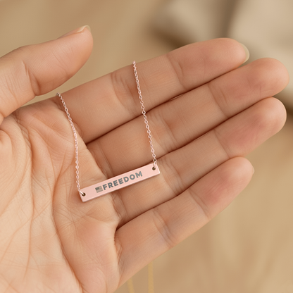 Charlie Kirk Freedom Necklace:  Charlie Kirk Freedom Pendant, USA Flag, Gift for Her