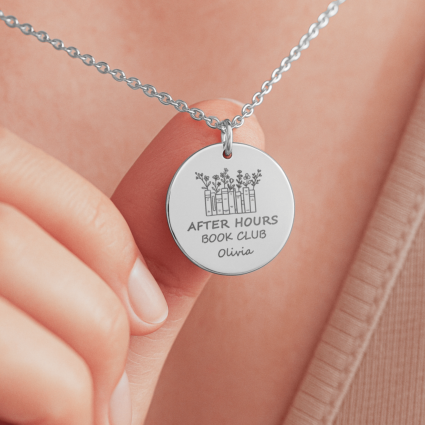 Custom Book Club Necklace – Book Club Tribe Necklace, Bookish Gift for Readers, Book Lover Gift