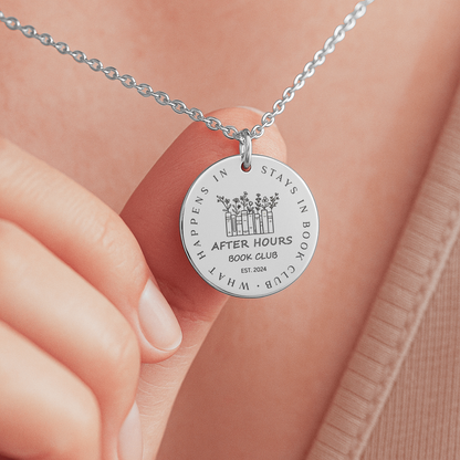Personalized Book Club Necklace – Custom Jewelry for Readers, Funny Book Lover Gift