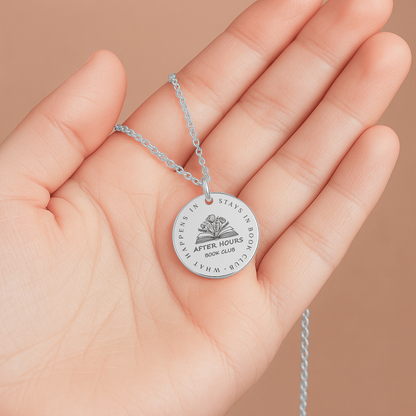 Funny Book Club Necklace – Personalized Jewelry for Readers, Custom Book Lover Gift