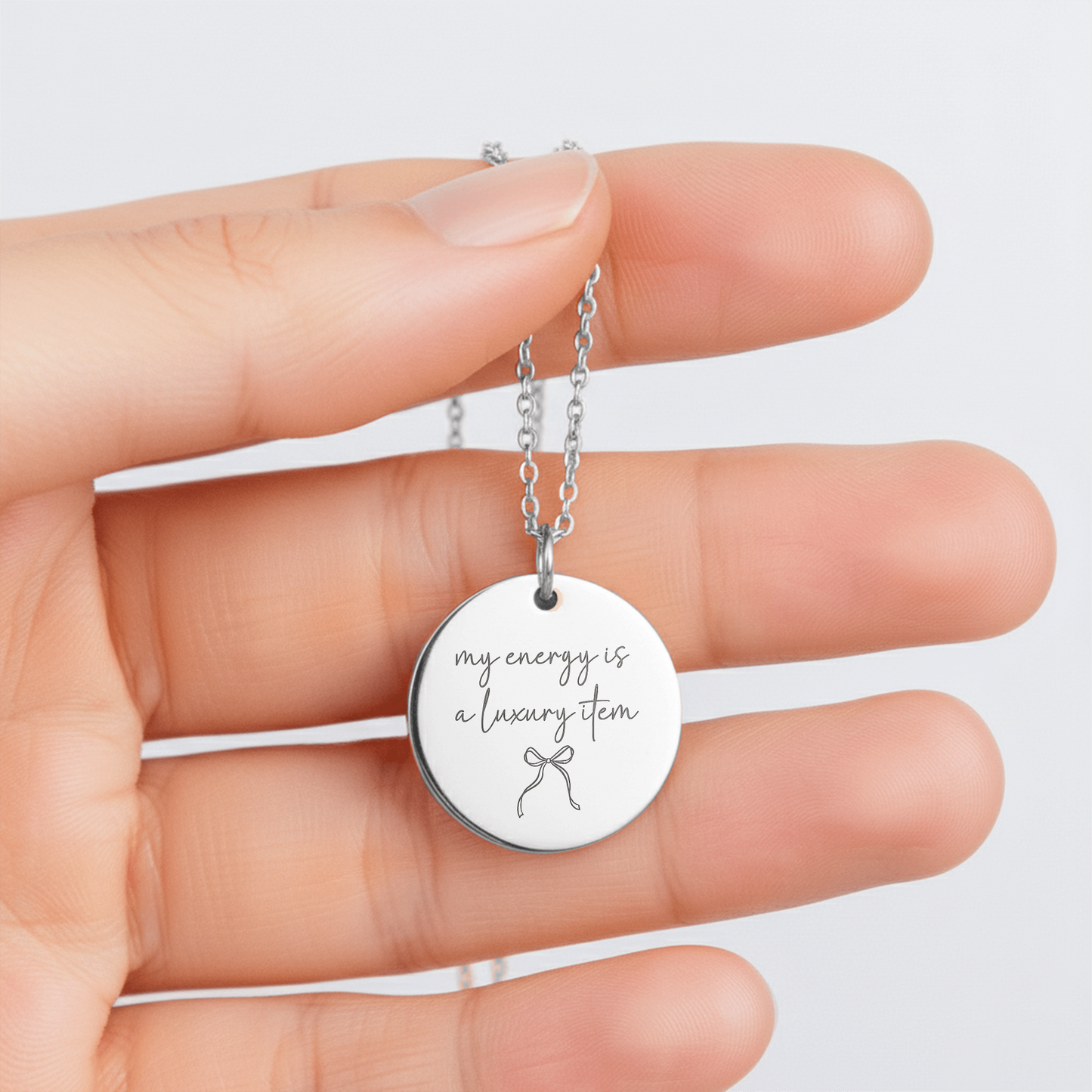 Your Energy Is a Luxury Item Necklace: Empowering Encouragement Pendant, Gift for Her