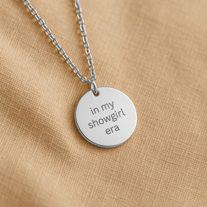 Engraved In My Showgirl Era Necklace: Personalized Pendant, Gift for Her, Best Friend Gift, Christmas Gift