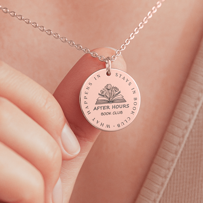 Funny Book Club Necklace – Personalized Jewelry for Readers, Custom Book Lover Gift