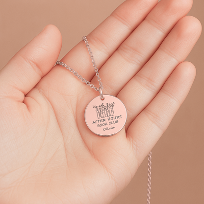Personalized Book Club Necklace – Custom Name & Club Jewelry for Book Lovers
