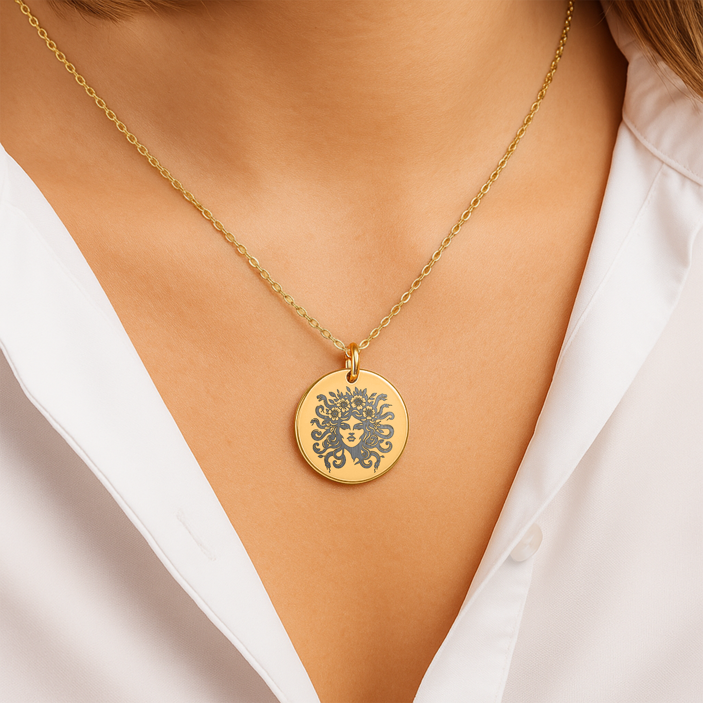 Medusa Necklace, Powerful Mythology Jewelry